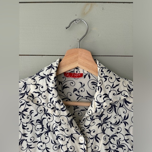 Vintage La Jupe Floral Print Blouse - Picture 1 of 3